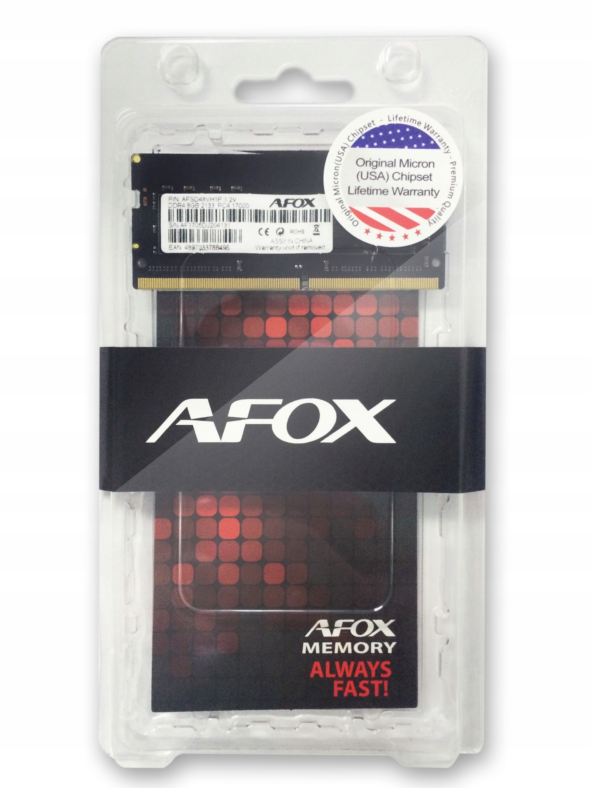 RAM DDR4 AFOX AFSD48VH1P 8GB